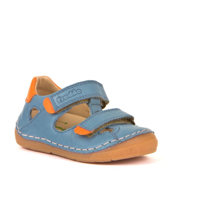 Froddo Froddo Amplio Paix sandales deux scratchs jeans-mandarine