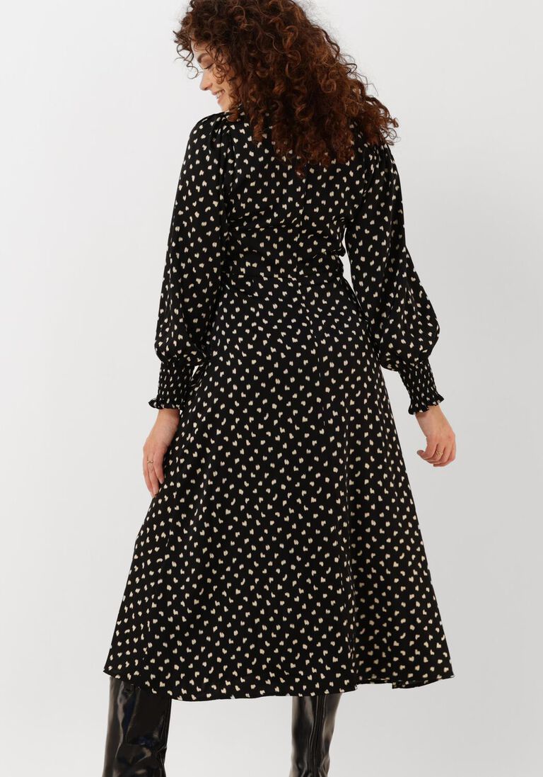 NEO NOIR zwarte neo noir maxi jurk hayden fading ink dress