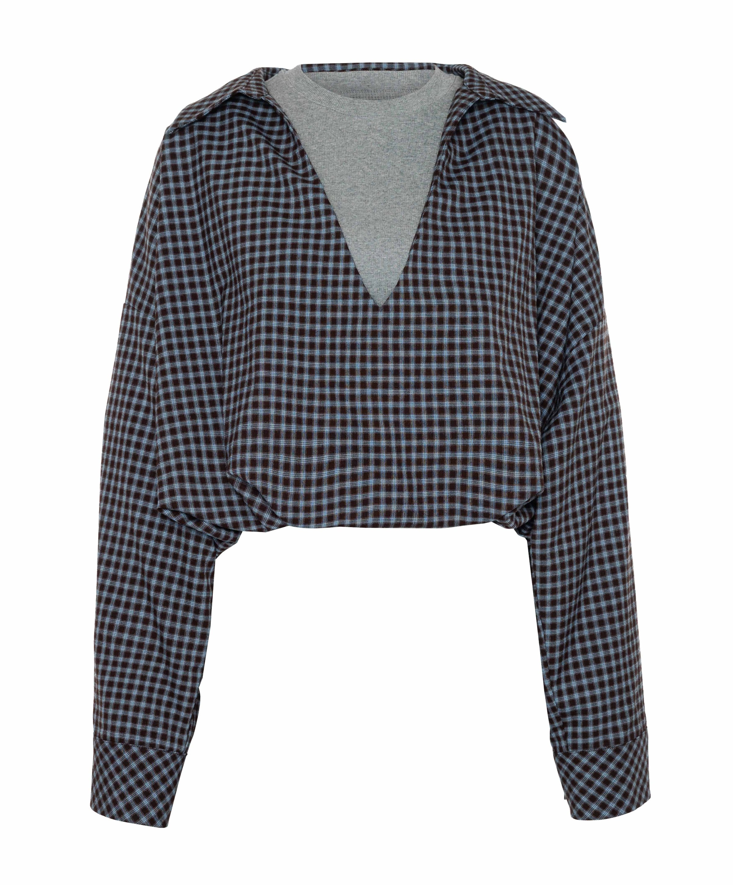 ELEH Dames blouse bruin