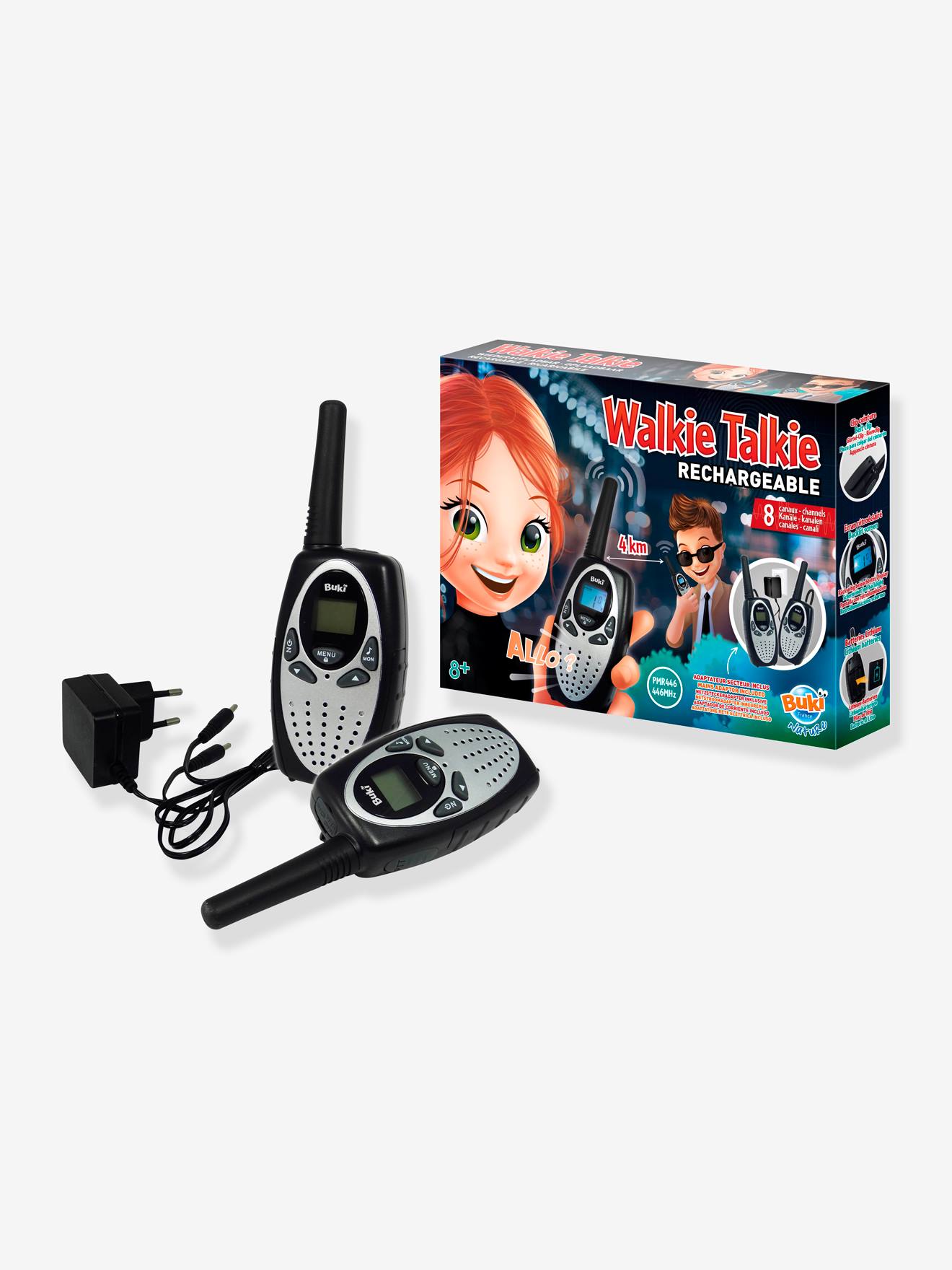 Walkie-talkie recarregável BUKI, preto