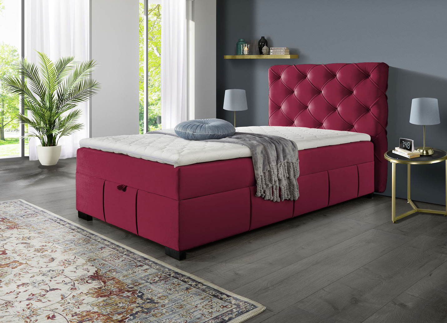 Boxspringbett mit Kaltschaumtopper