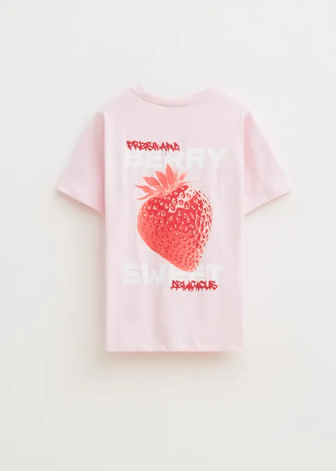 T-shirt met print berrysweet roze (ROS.L)
