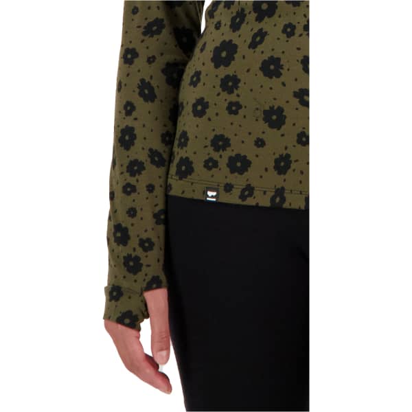 T-shirt thermique MONS ROYALE W CASCADE FLEX 200 MOCK NECK LS AORAKI LILY