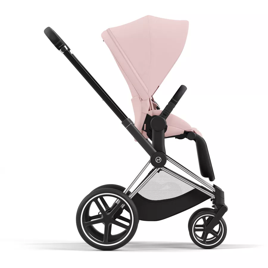 cybex PLATINUM Kombikinderwagen New Priam Chrome Black Peach Pink