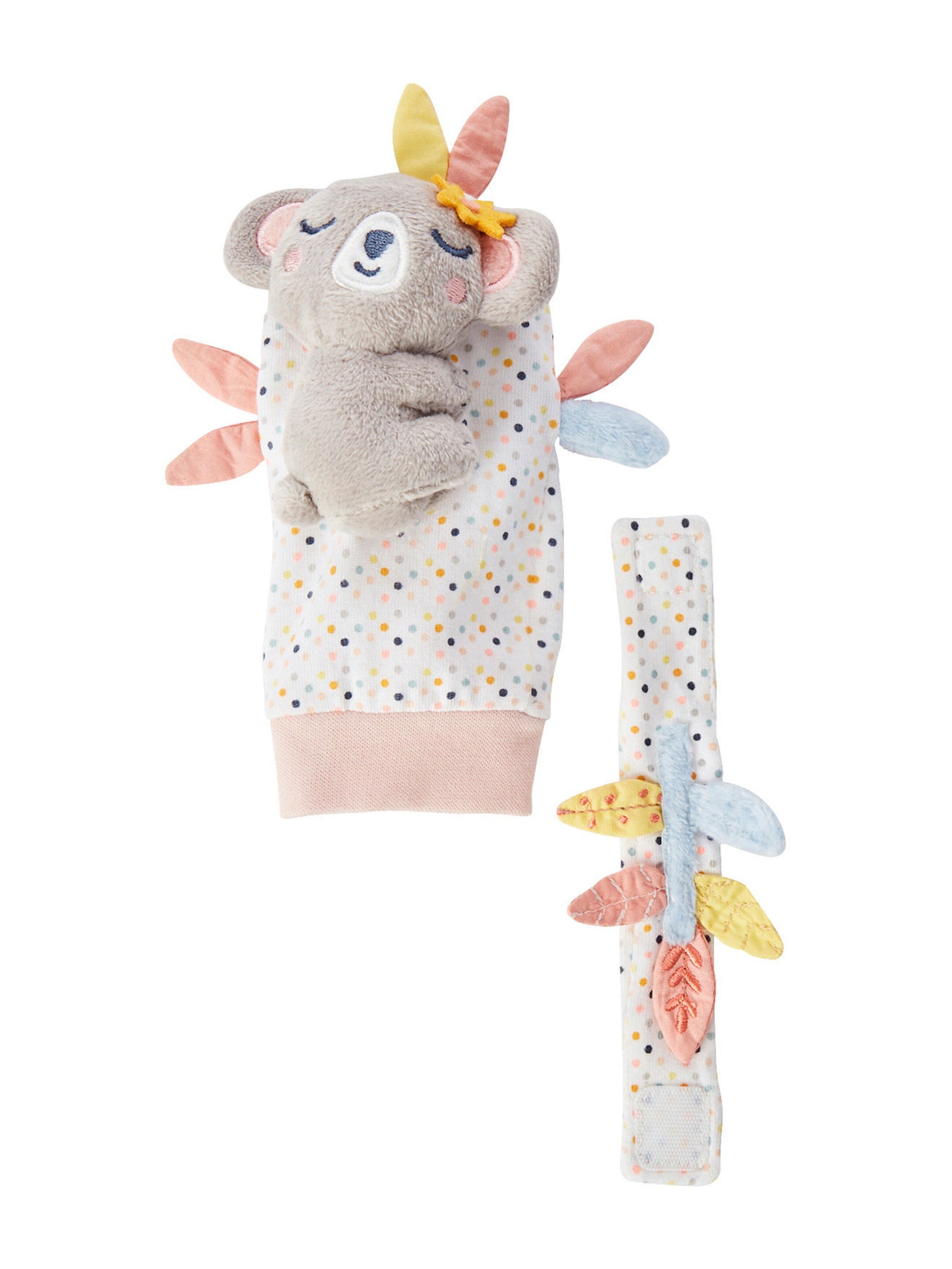 Vertbaudet Babyrassel-Set aus Armband und Socken, Koala mehrfarbig
