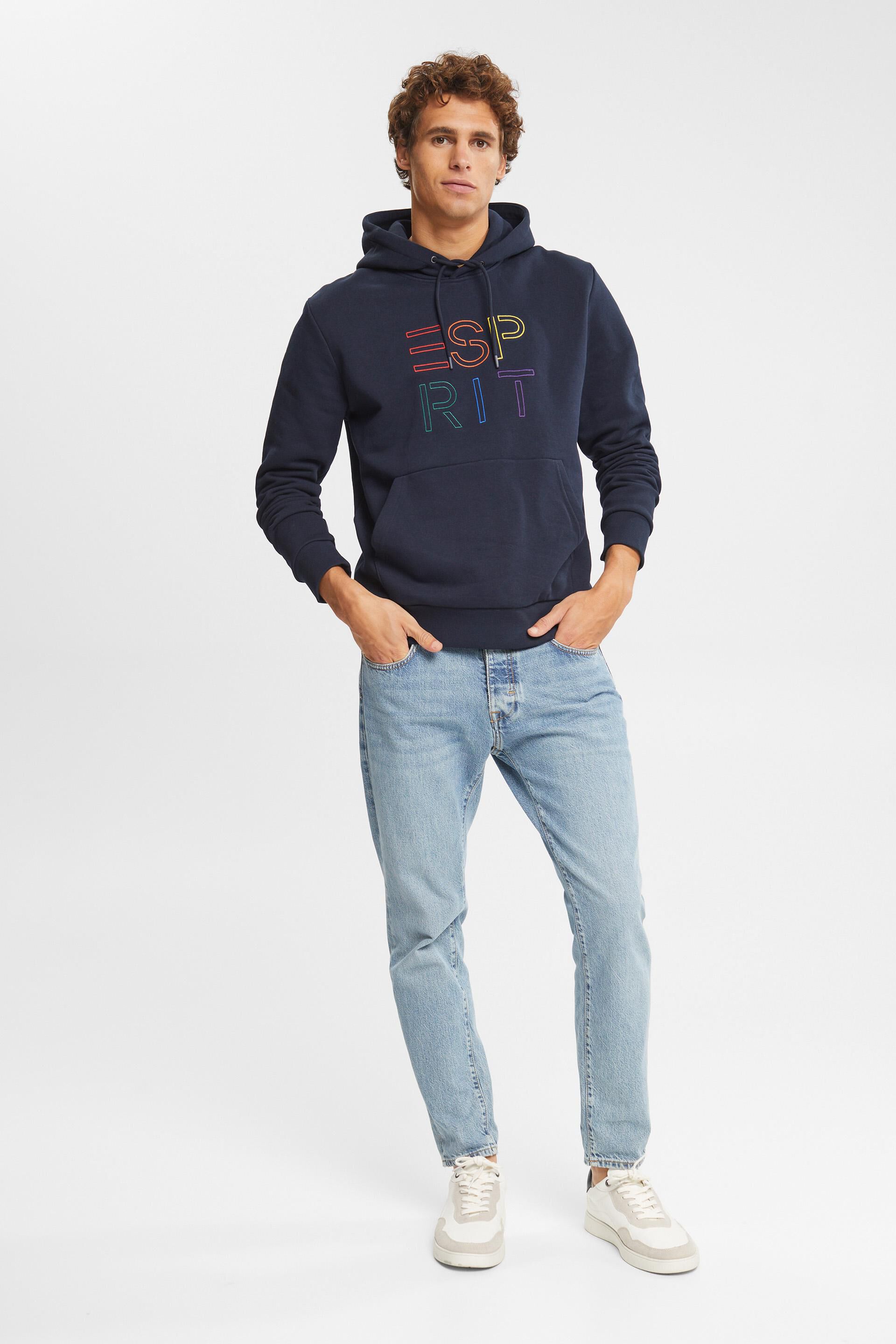 En matière recyclée le sweat à capuche à logo brodé