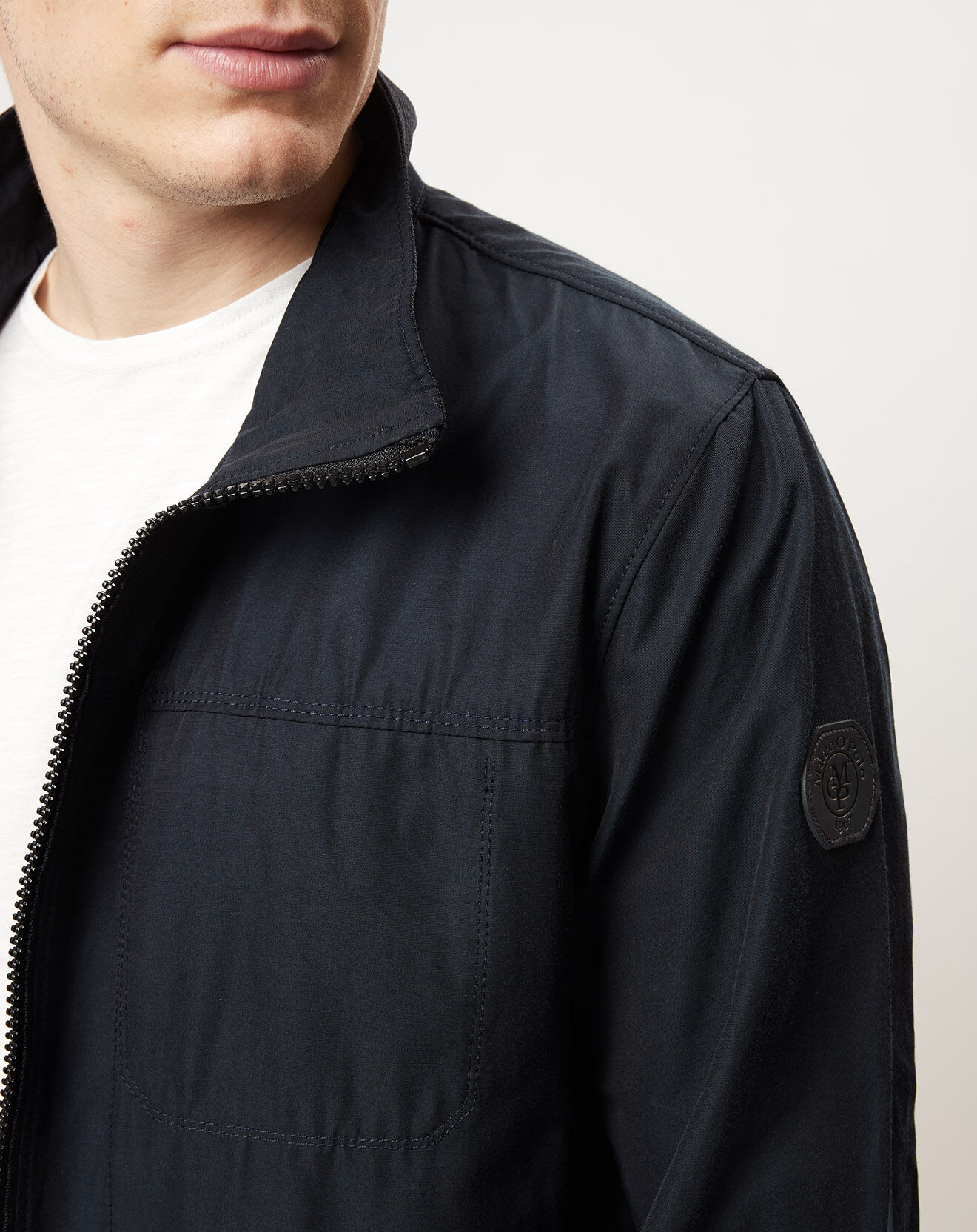 Marc O'Polo Blouson en coton et nylon bleu marine