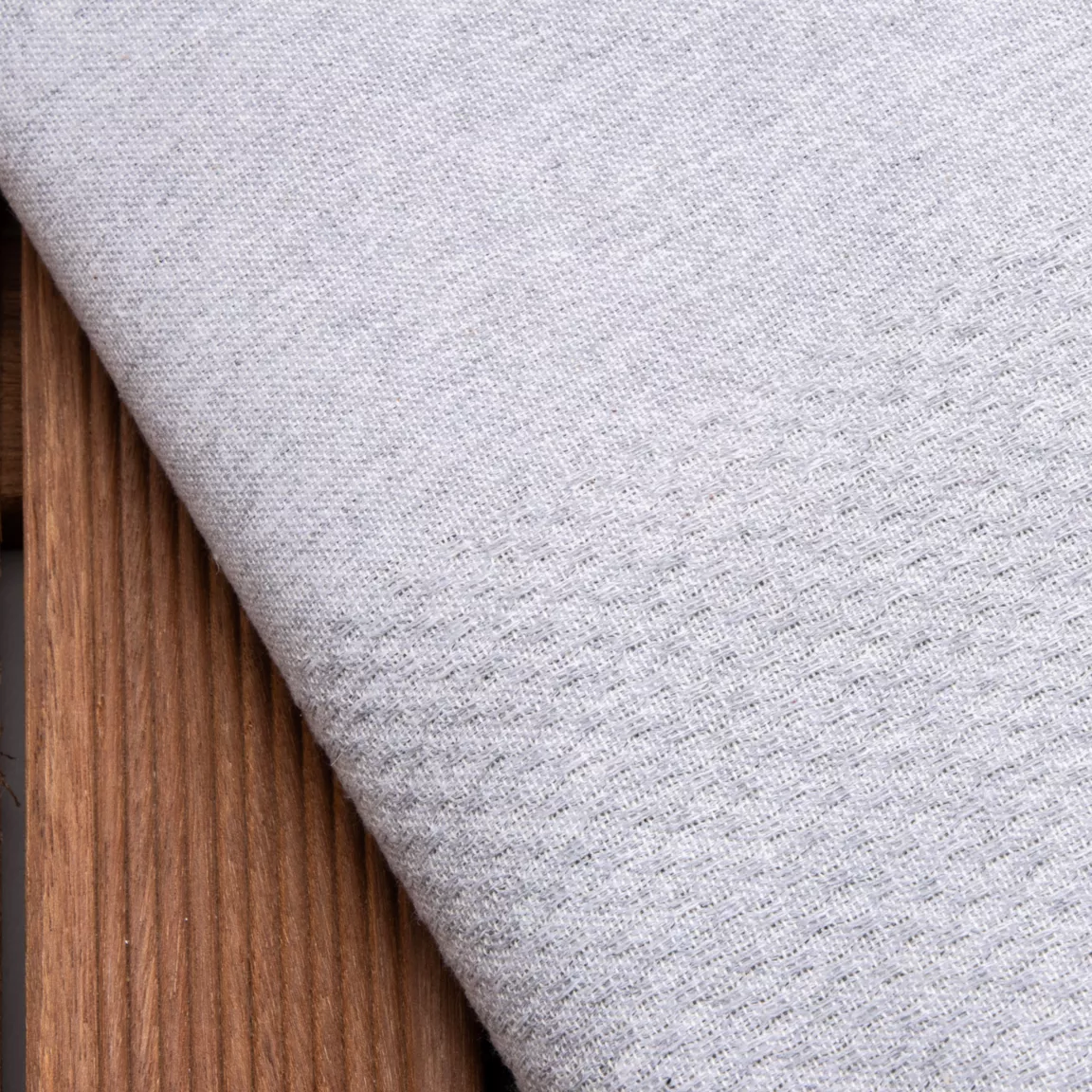 Fouta coton recyclé (200 x 200 cm) Ecume Grise