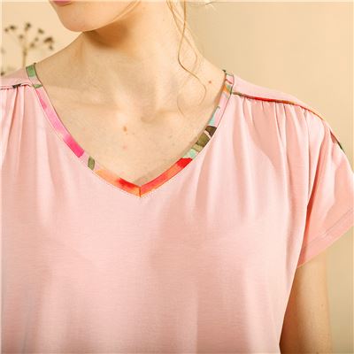 Pyjama femme fleurs exotiques
