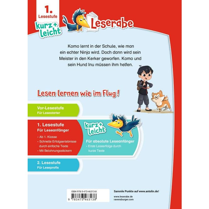 Leserabe - 1. Lesestufe - kurz und leicht - Geheimauftrag für Ninja Komo - Mit Stickern