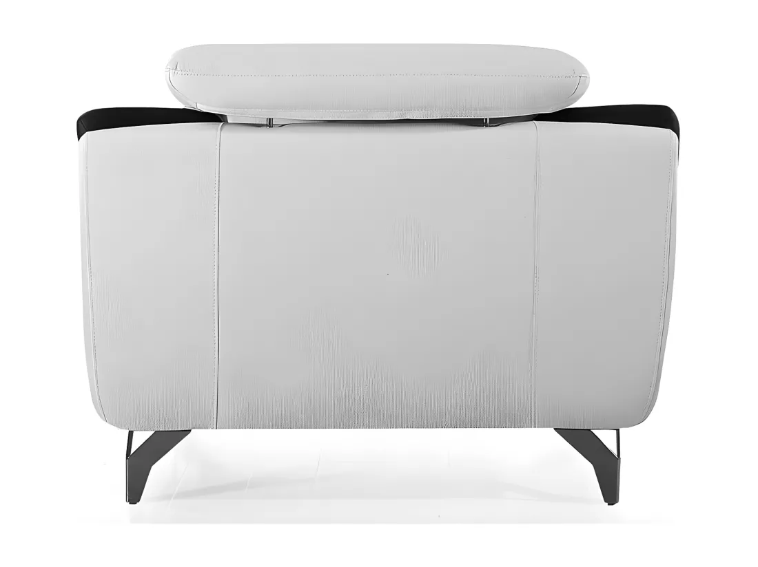 Fauteuil cuir Design JUDE Blanc