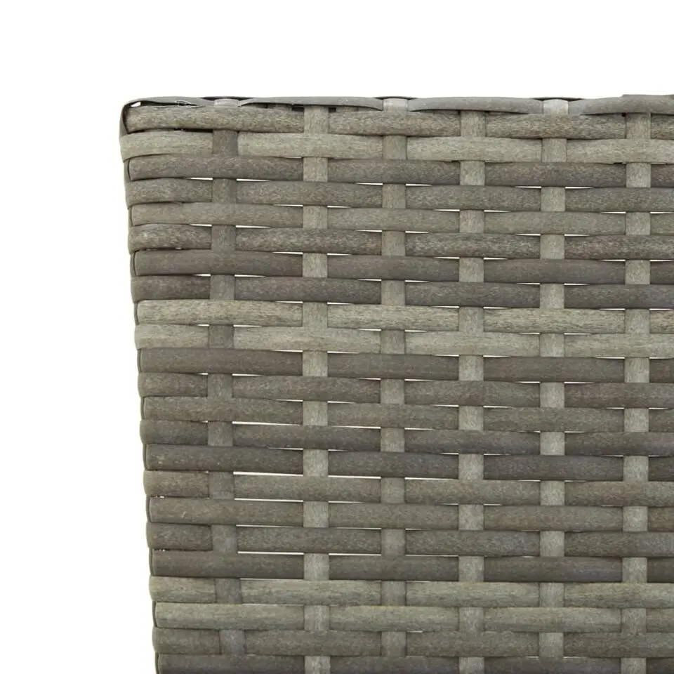 vidaXL - Tuinbank 2-in-1 - Grijs - Poly rattan -176 cm - Met kussens