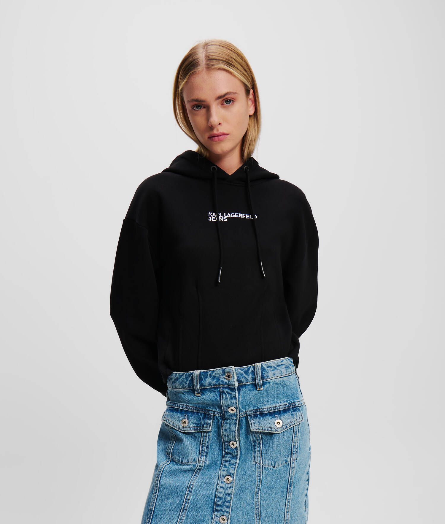 SWEAT À CAPUCHE PINCÉ KLJ