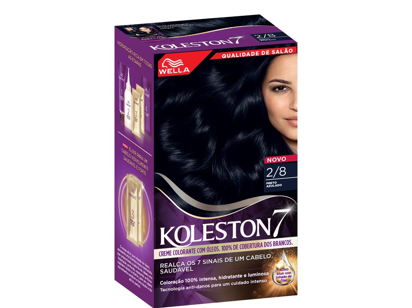 COLORAÇÃO Nº 2/8 PRETO AZULADO KOLESTON UN