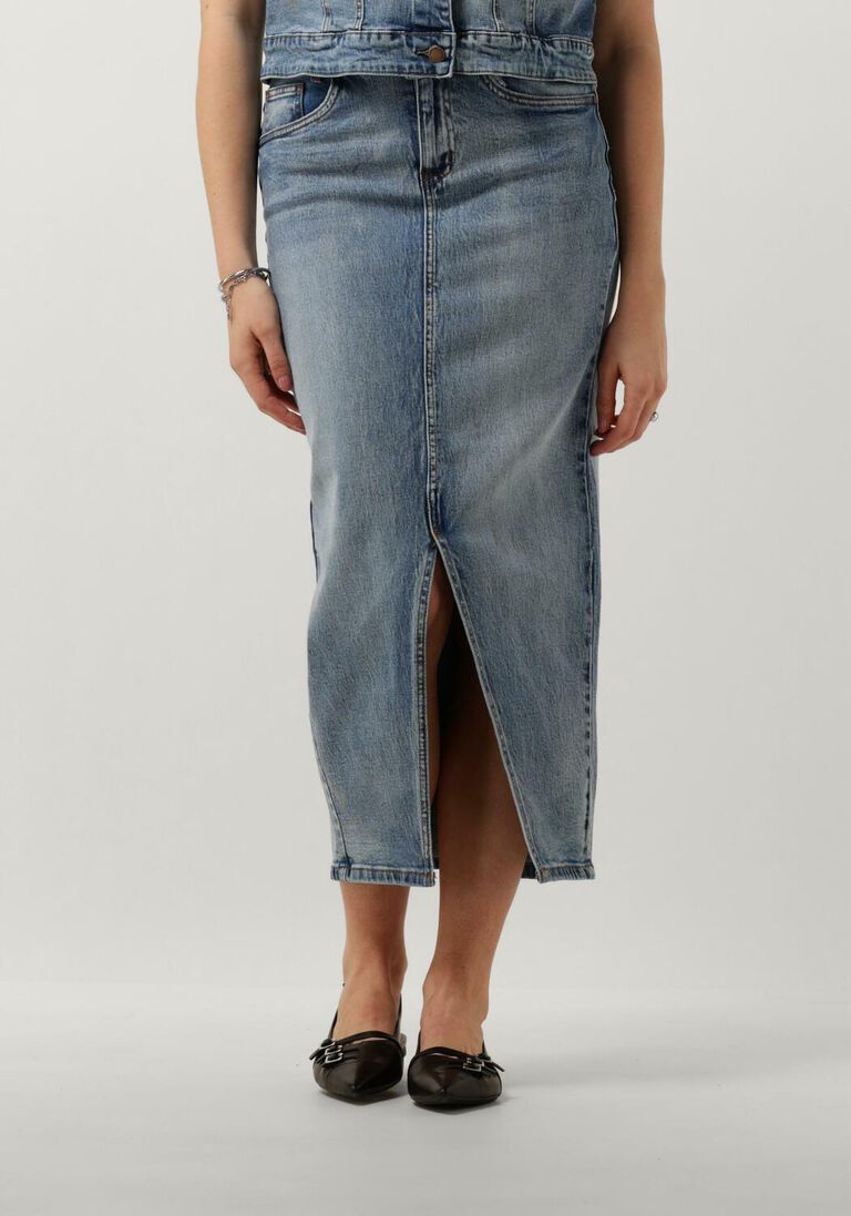 MY ESSENTIAL WARDROBE lichtblauwe my essential wardrobe midirok dangomw 144 long skirt