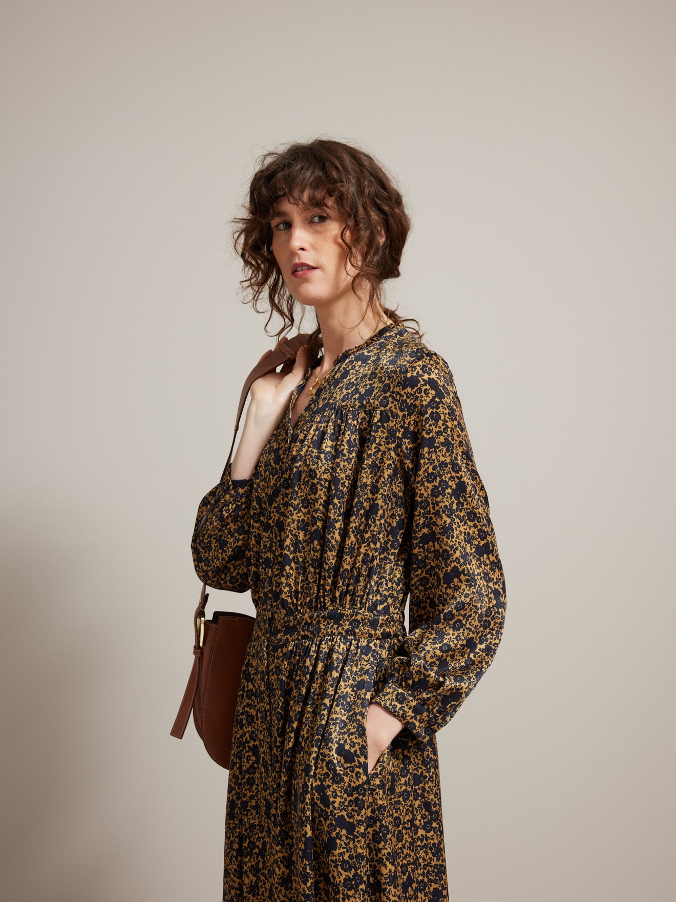Robe mi-longue femme imprimé Éléonore