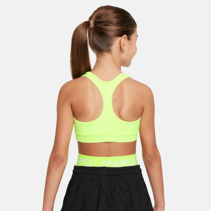 Nike Junior BH Dri-FIT Swoosh Sports Bra Gul