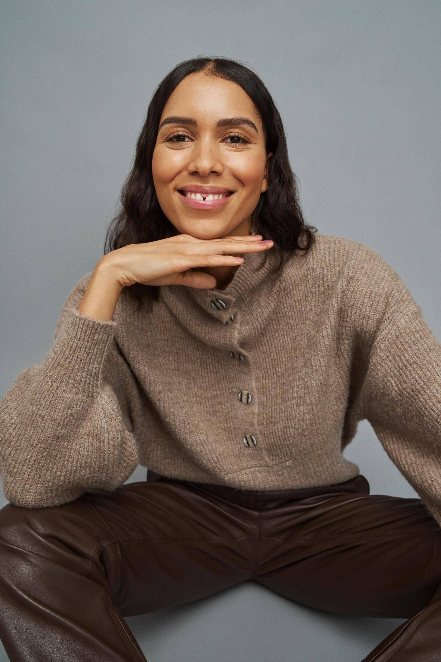 Vila| Damen Pullover VILEAH L/S BUTTON KNIT TOP