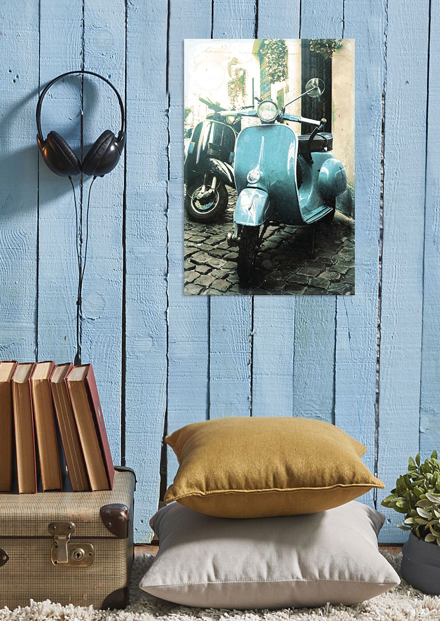 queence Metallbild »Vespa« Motorräder & Roller 1 Stk. tlg. Retro, Blechschild, Stahlschild, Italien