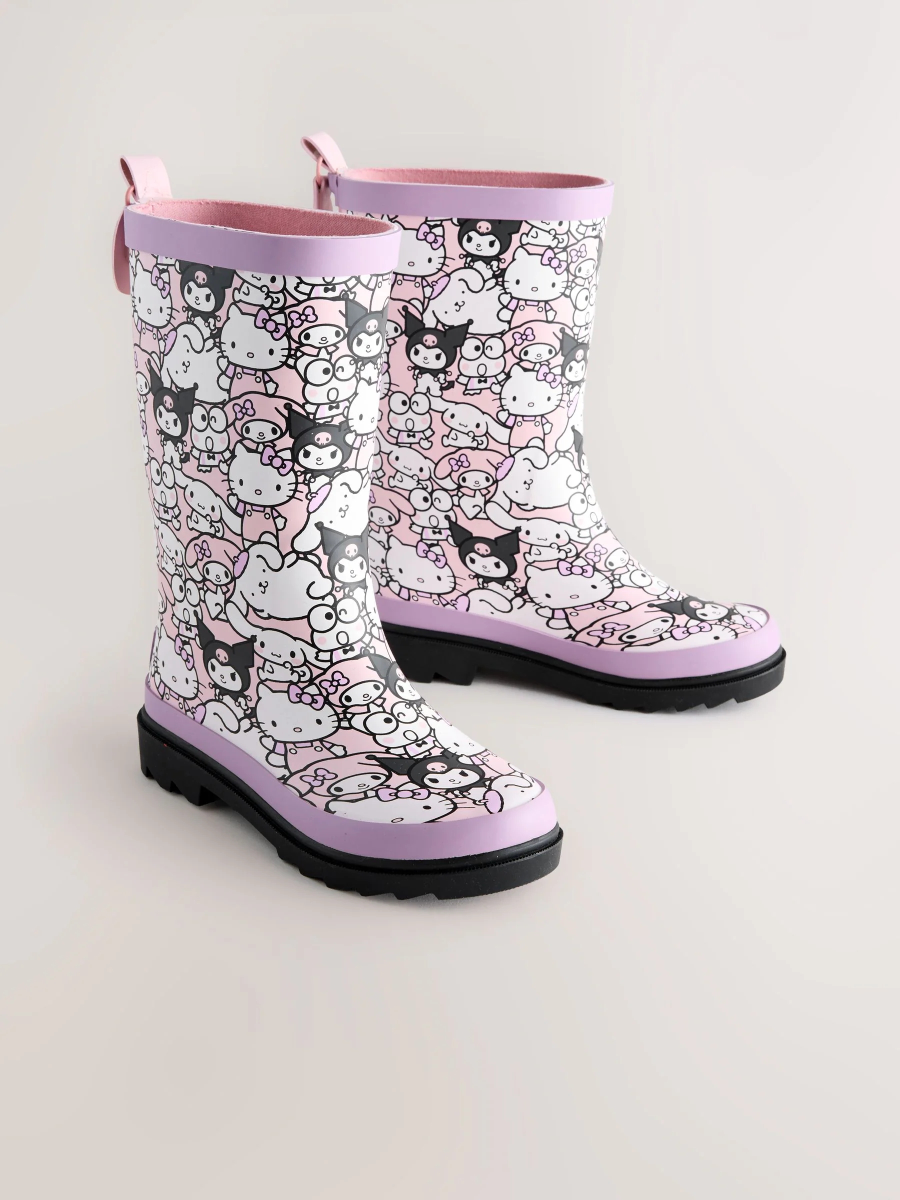 Zwart/paars - Hello Kitty and Friends Wellies