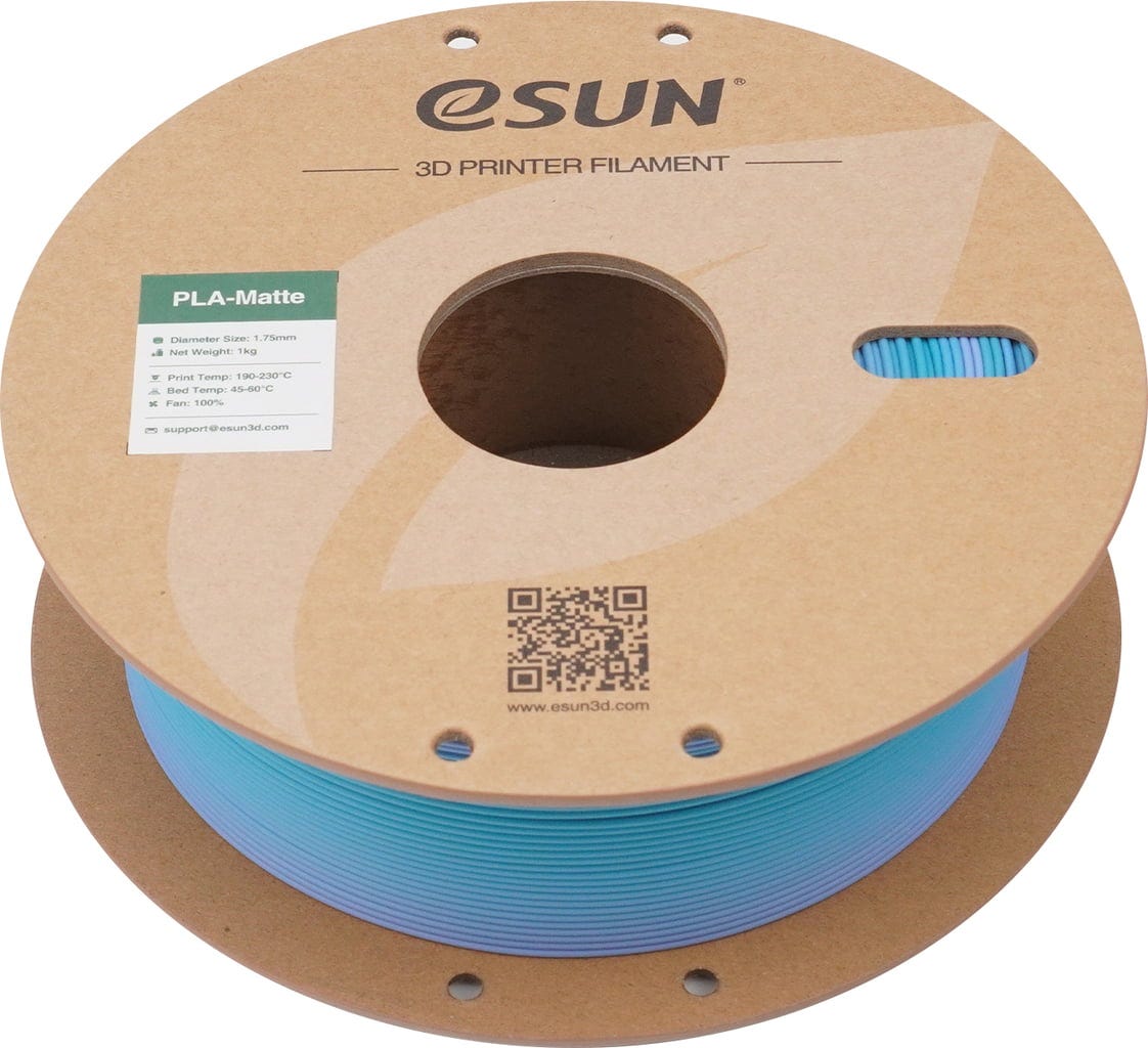 eSUN  PLA-Matte Rainbow Ocean, 1,75 mm / 1000 g    Mehrfarbiges Filament für Modelle mit matter Oberfläche in Ocean