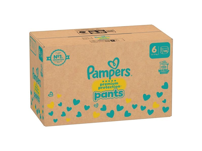 Pampers Windeln Premium Protection Pants Extra Large Grösse Monatsbox 15  kg, 132 Stück