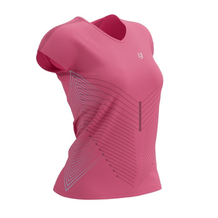Compressport Dame T-shirts Performance SS T-shirt Pink