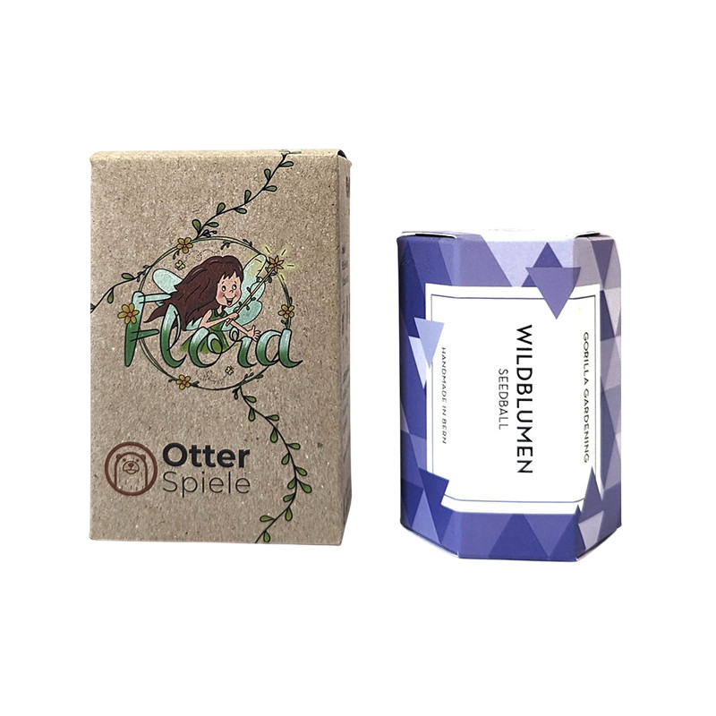 Kartenspiel Flora mit Wildblumen Seedball