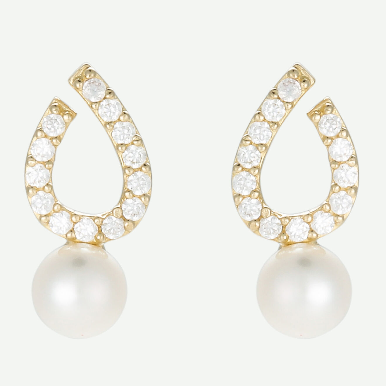 L'Or by Diamanta Boucles d'oreilless Chanya Perles or jaune