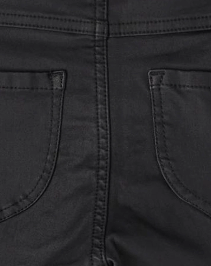 Kunstleder-Hose NKFPOLLY DNMCOATED 7545 Skinny Fit in black denim