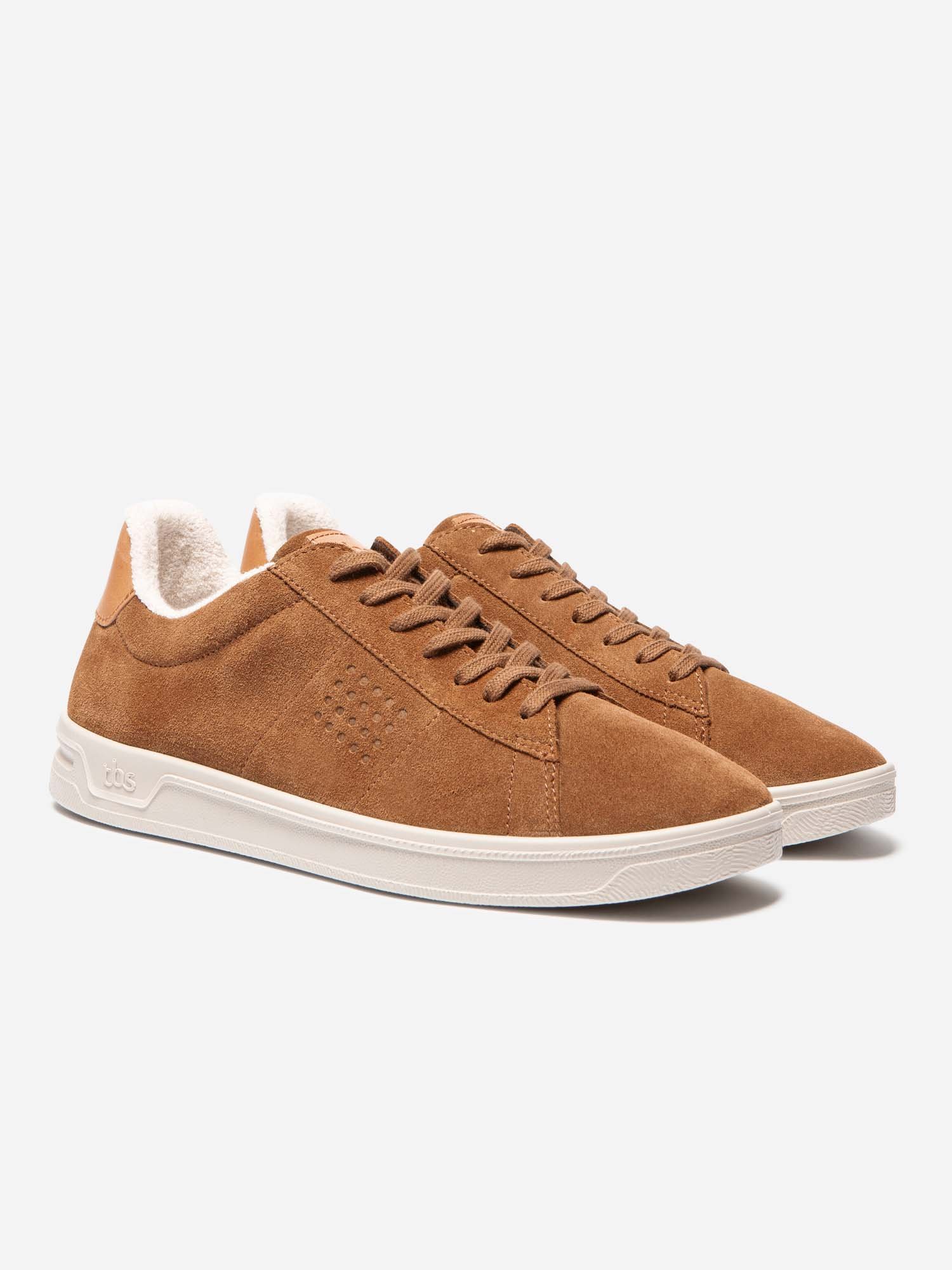 Baskets Homme Fabriquées En France Cuir Velours Marron