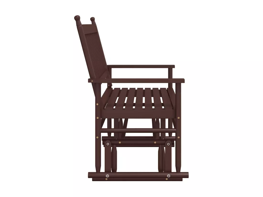 Banc balancelle marron 118x70x104,5 cm bois massif de peuplier