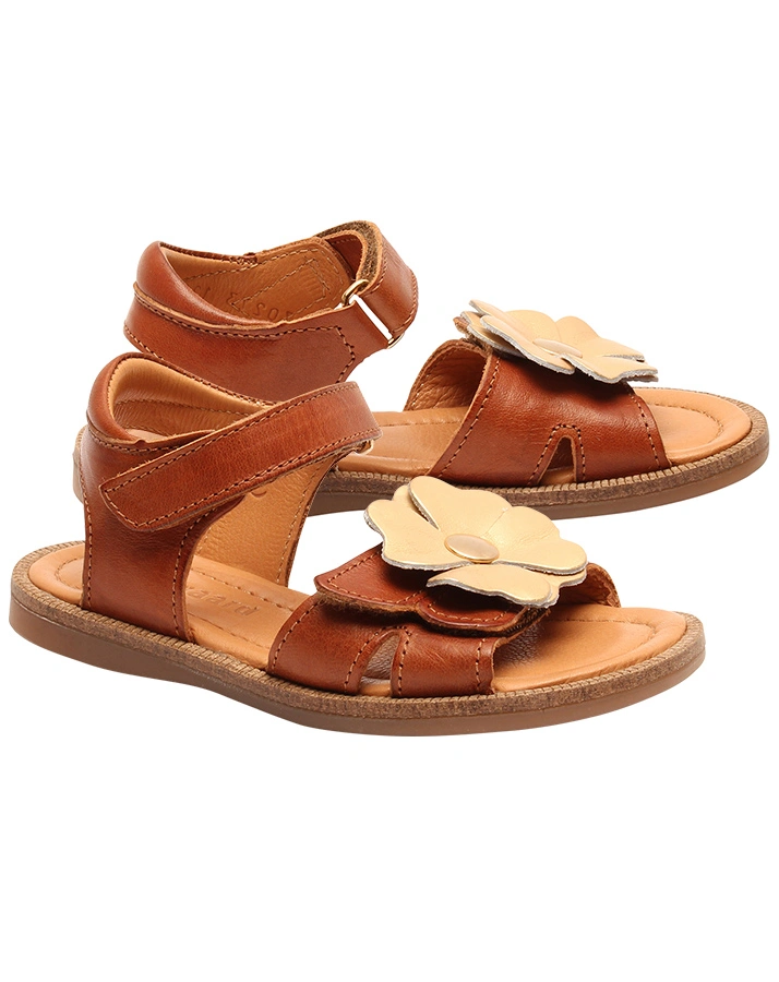 Leder-Sandalen BARBARA in cognac