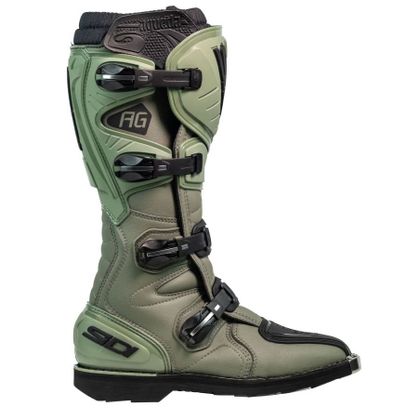 Bottes cross Sidi AGUEDA 2025 - Vert / Noir
