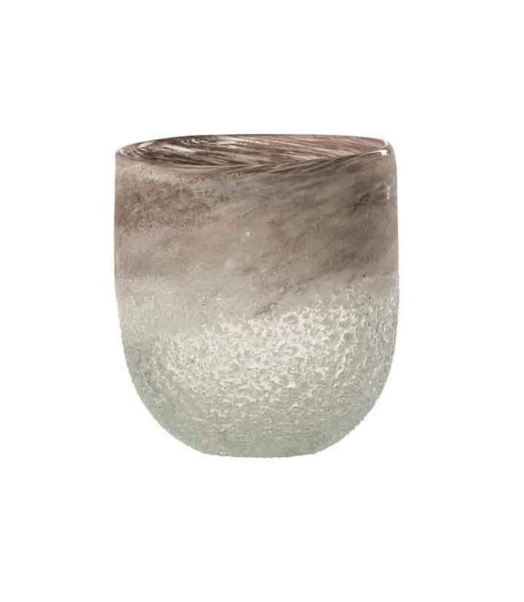 Paris Prix - Photophore En Verre Design scavo 15cm Gris