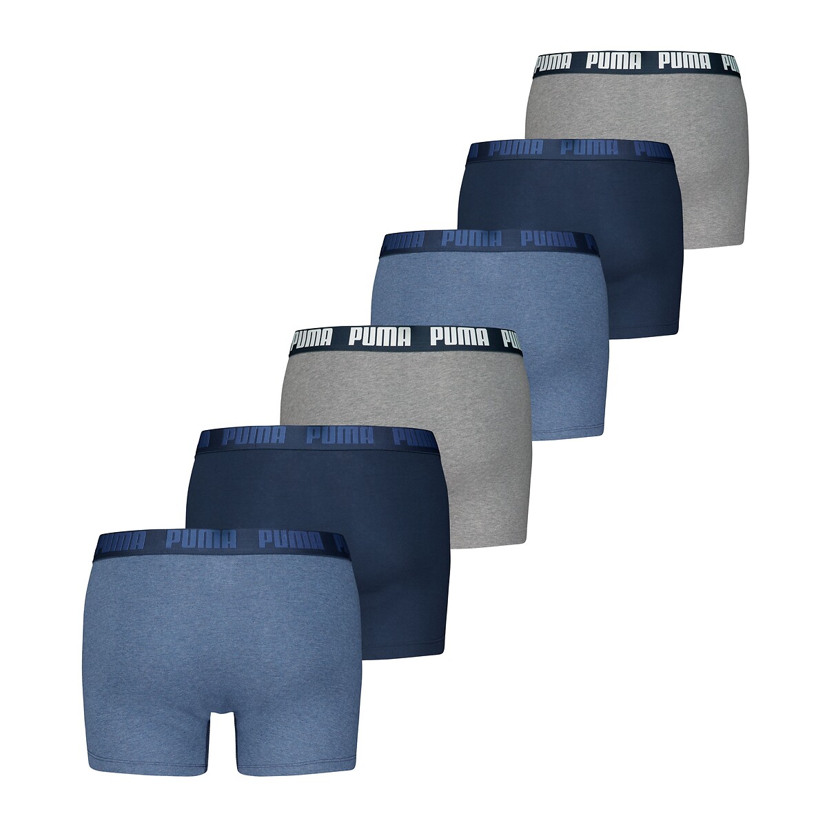 PUMA<br>Conjunto de 6 cuecas boxer lisas para uso diário