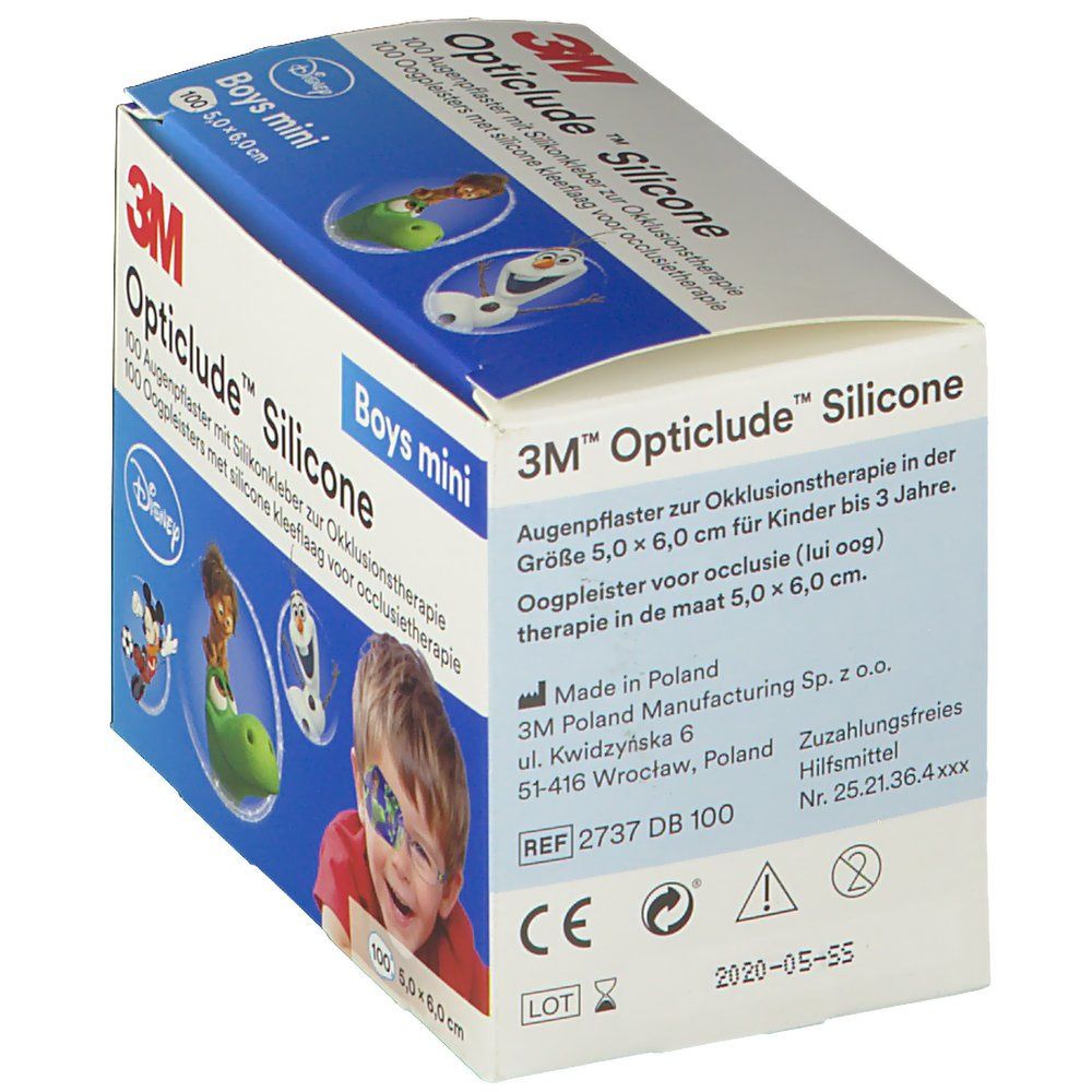 Opticlude 3M Silicone Disney Boys mini 5 cm x 6 cm