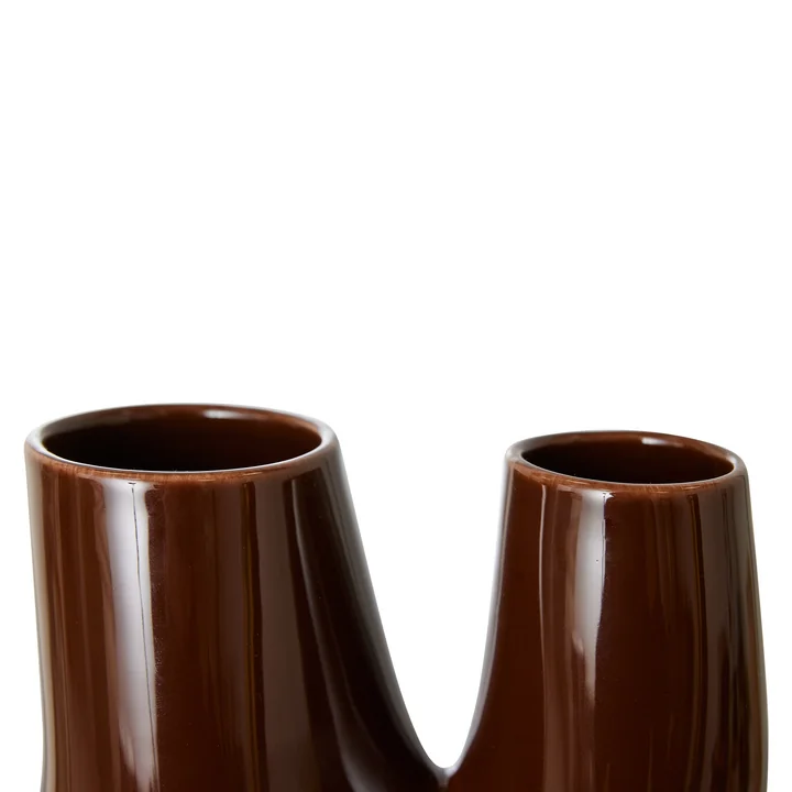 HKliving - Keramik Vase Organic, L, espresso
