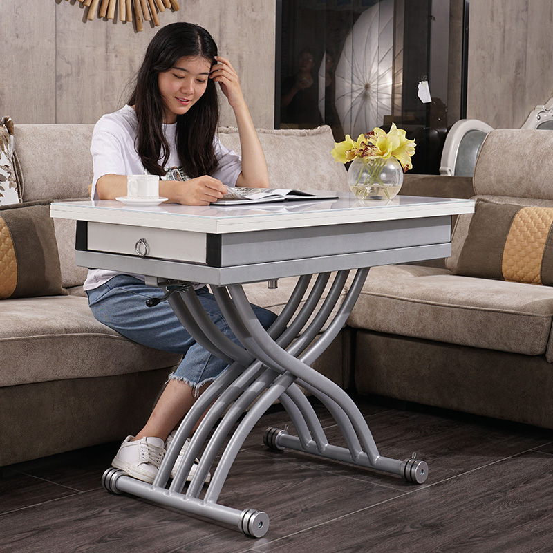 Mesas de caf&eacute; y comedor multifuncionales con altura ajustable