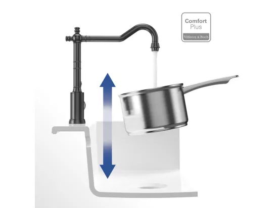 Robinet cuisine VILLEROY ET BOCH Avia 2.0 Anthracite + nettoyant