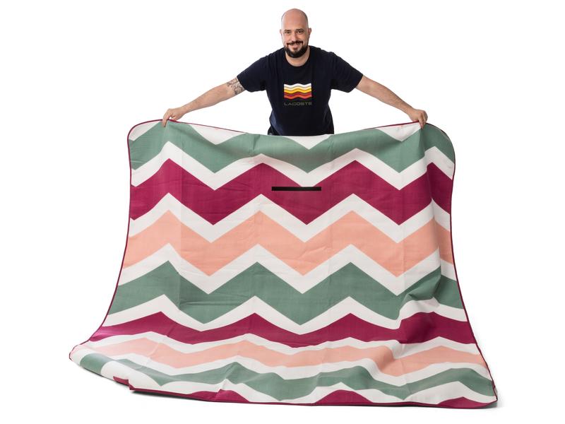 KOOR Picknickdecke Monte-Magenta 200 x 200 cm Modische Picknick-Decke in sommerlichen Trendfarben
