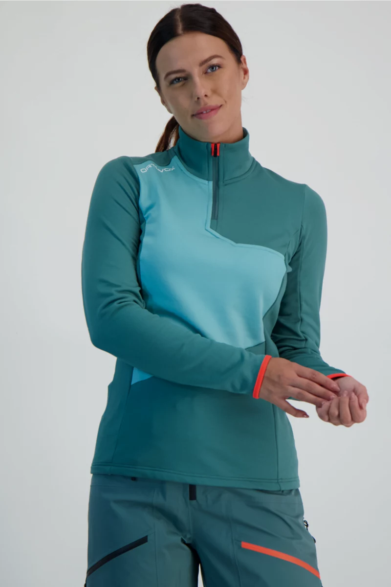 Ortovox Fleece Light Zip Neck Damen Midlayer