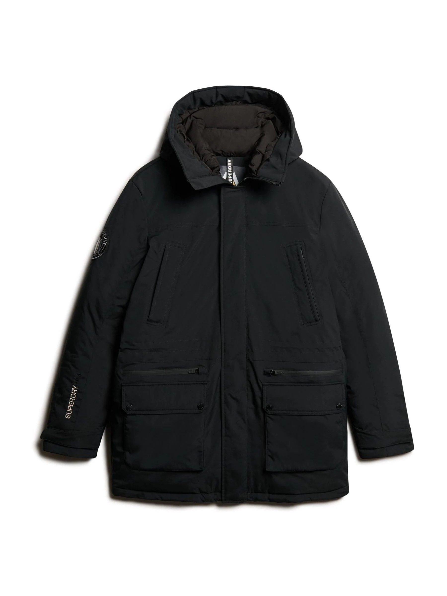 Zwart - Superdry City gewatteerde parkajas