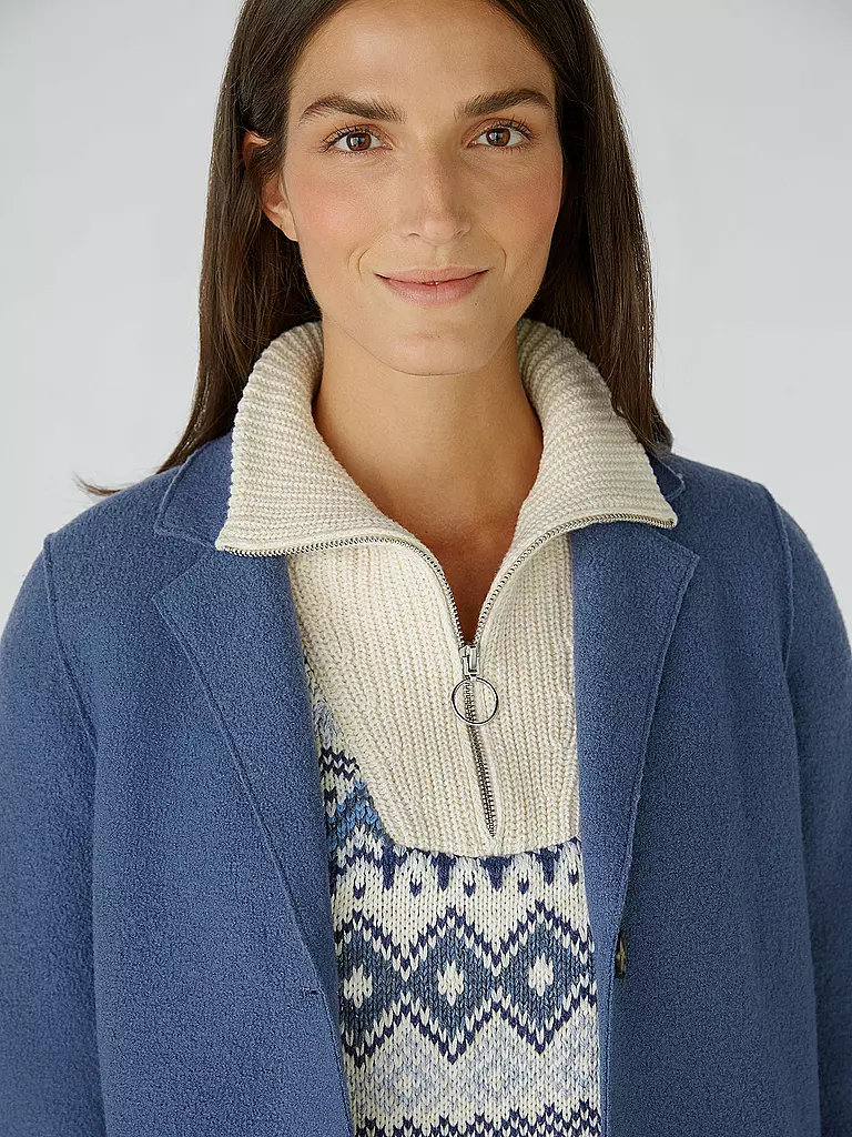 OUÍ Wollmantel blau