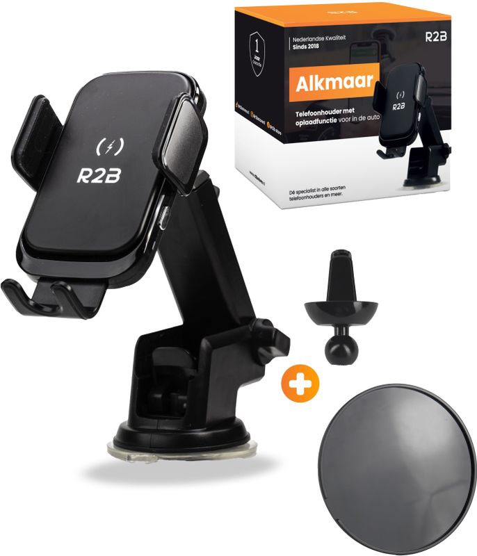 R2B - Telefoonhouder Auto - Dashboardpad - Qi Draadloze Oplader - 15W