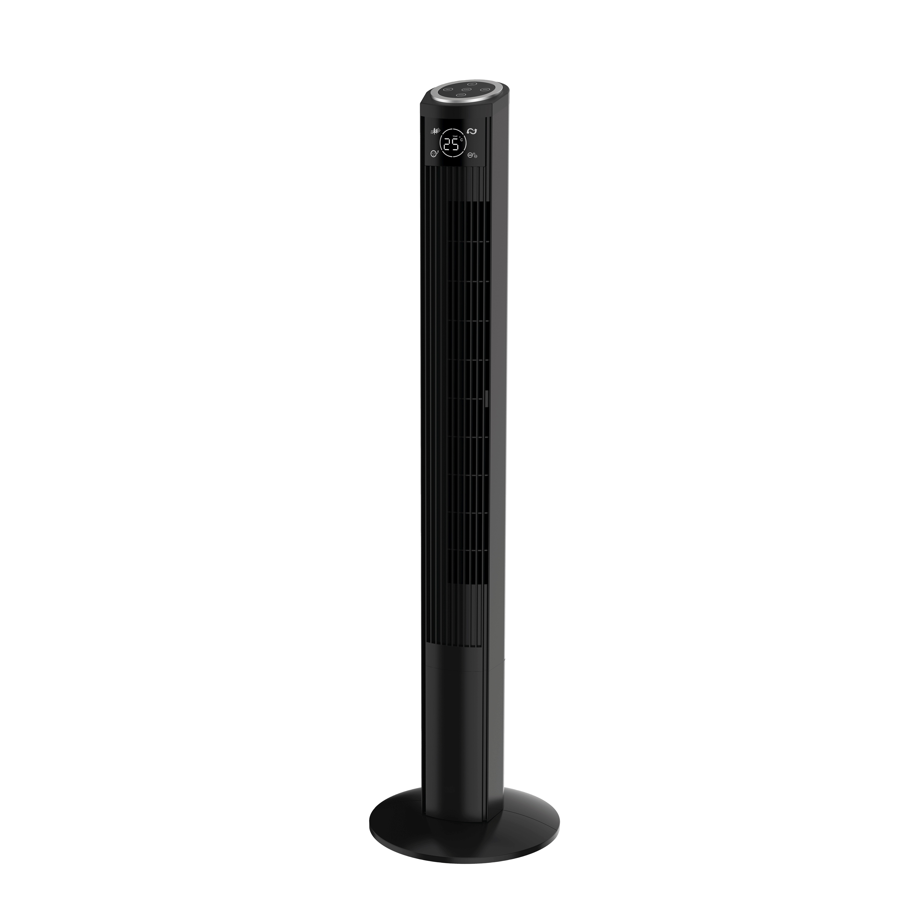 Turmventilator mit Touchscreen 123 cm schwarz