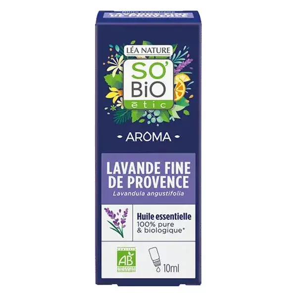 Óleo Essencial de Lavanda Fina Orgânica So'Bio Étic Aroma da Provença 10ml