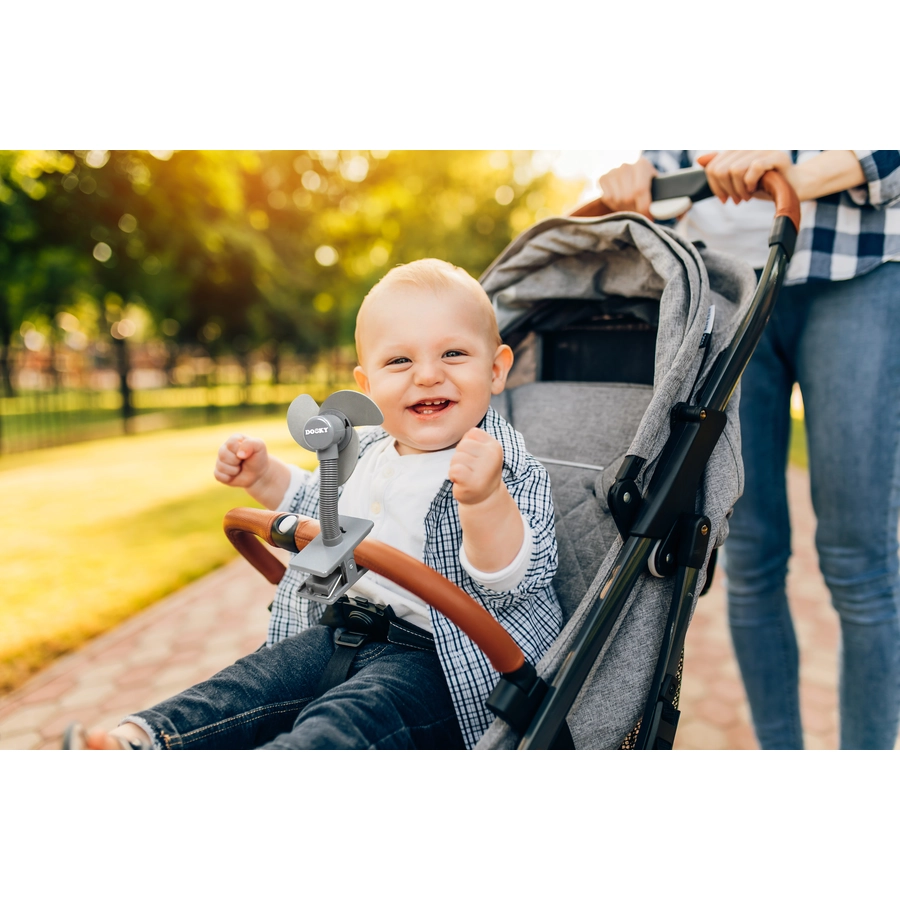 DOOKY Kinderwagen Ventilator Grau