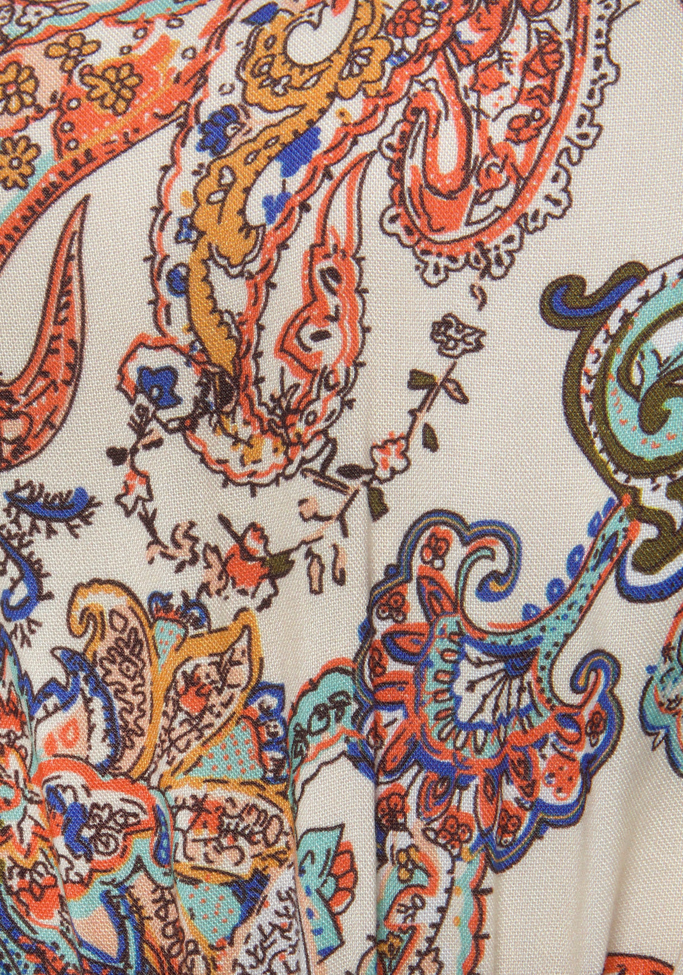 Vivance Druckkleid Seitennahttaschen mit Paisleydruck und Taschen, langärmliges Sommerkleid, Freizeitkleid