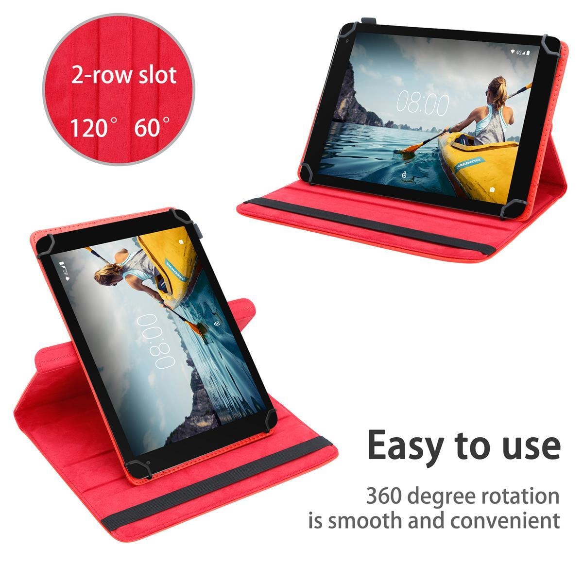 Medion LifeTab P10610 deksel til nettbrett (rød)